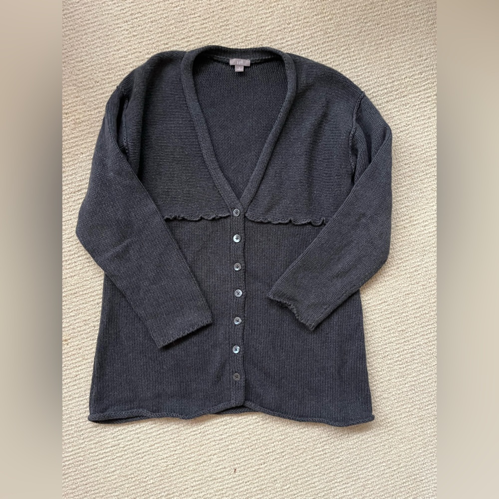 J.Jill sweater knit top gray size medium